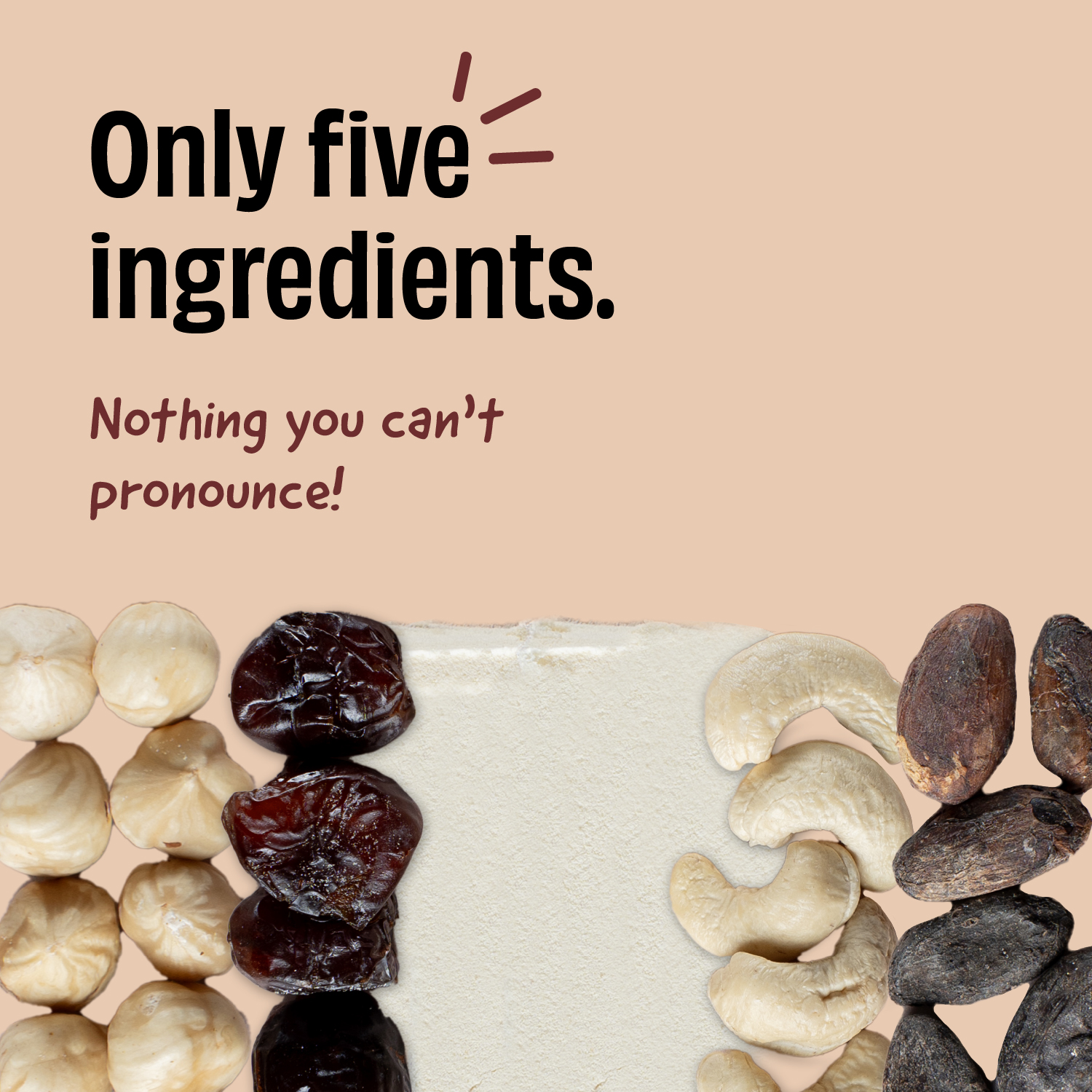 The Whole Truth - High Protein Coffee Cocoa 20g Protein Bar - Pack of 5 x 67g each - - No Preservatives - No Artificial Flavours - All Natural (Hazelnut Cocoa)