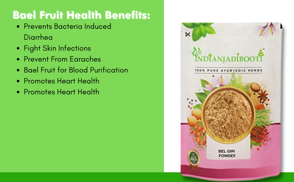 IndianJadiBooti Bael Pulp Powder | Stone Apple (Aegle Marmelos) | Natural Gut Cooler & Digestion Regulator | Ideal for Summer Sharbat, IBS & Stomach Acid | Wood Apple Fruit | 400g Pack of 2