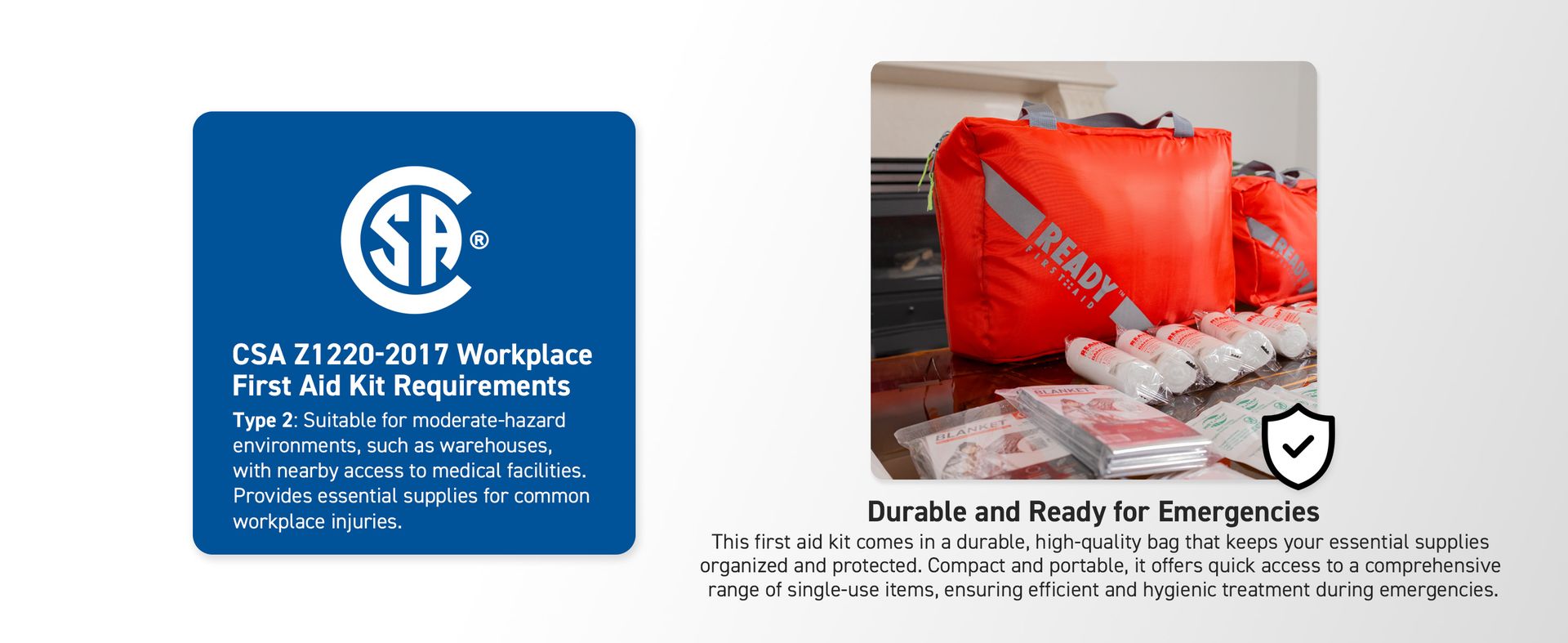 Ready First Aid CSA Type 2 Basic Workplace First Aid Kit for 26-50 Workers