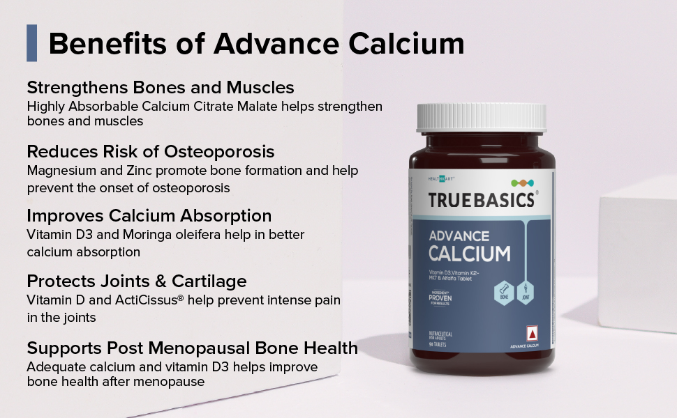 TrueBasics Advance Calcium, 90 Tablets