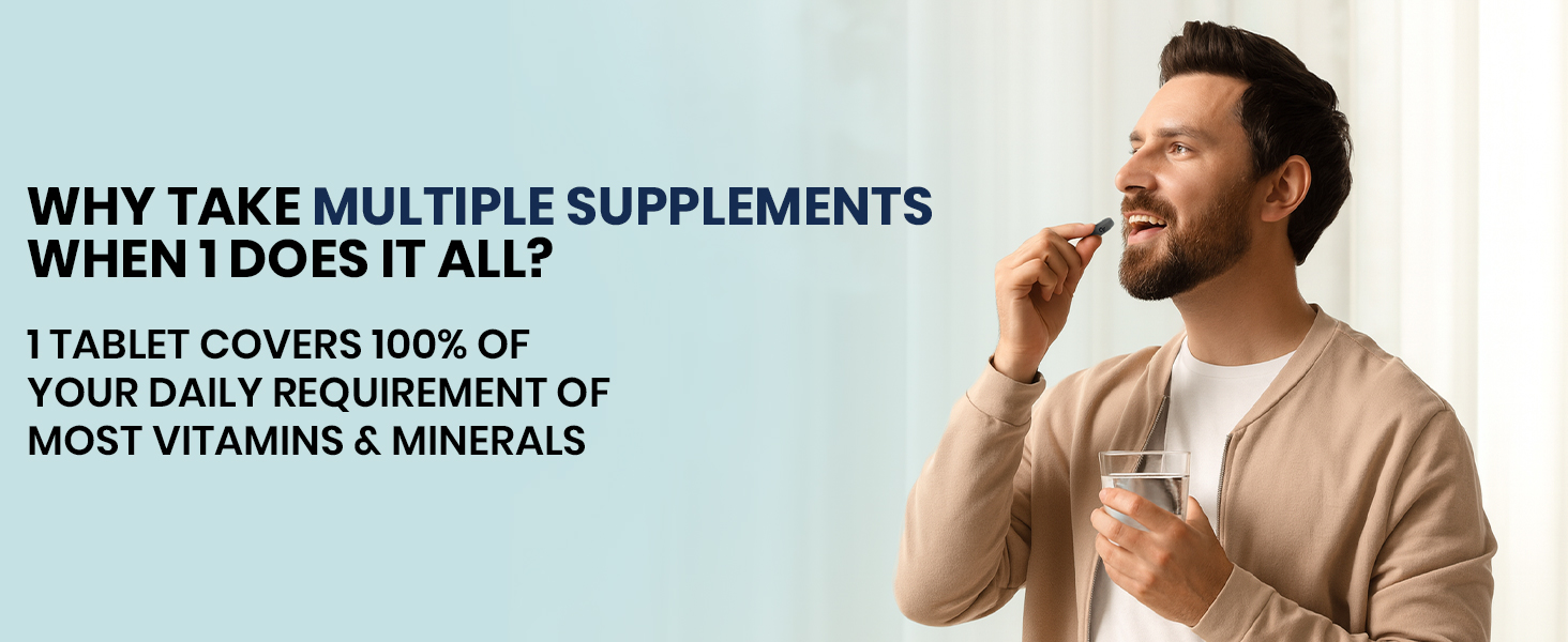 Carbamide Forte Multivitamin Tablet for Men Gym | Multi vitamin Tablet for Men | Multi Vitamin for Mens for Daily Immunity & Energy Support | 60 Tablets