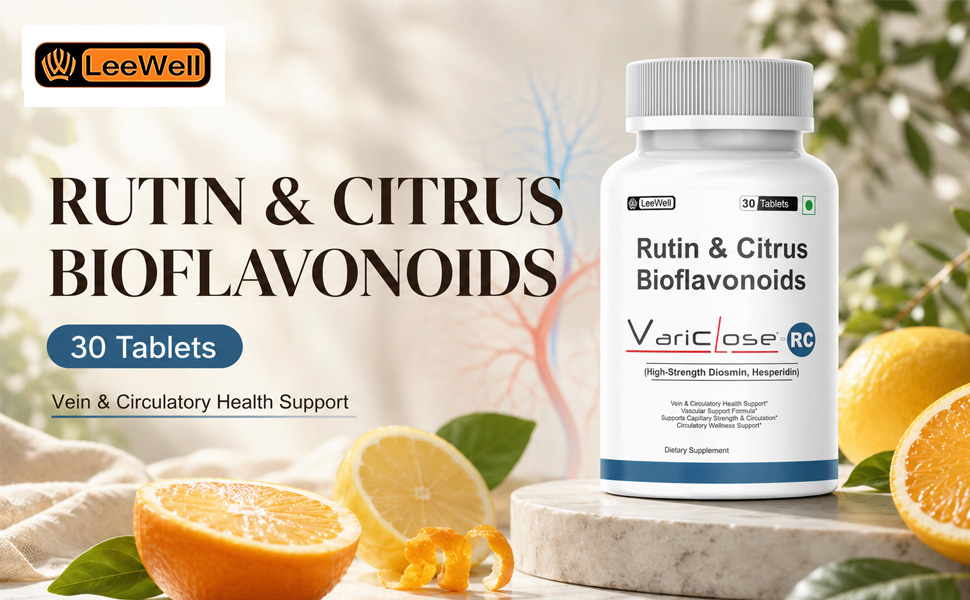 RC (LeeWell) Rutin & Citrus Bioflavonoids Supplement, High-Strength Diosmin Hesperidin, Vein & Circulatory Health Support- 30 Tablets