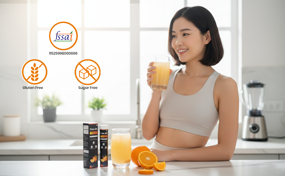Free On L-Glutathione & Vitamin C Effervescent Glowing Skin, Standard Pack