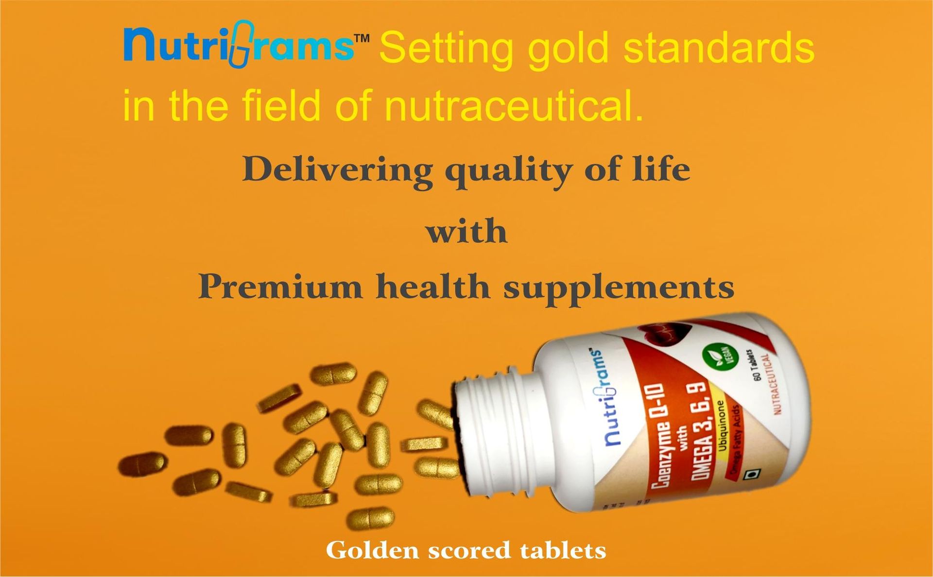 Microencapsulated Coenzyme Q10 with Omega 369 Vegan Supplement for Healthy Heart, Cellular ATP Levels, Brain Health, Antioxidant, High Absorption CoQ10 Supplement - 60 Tablets