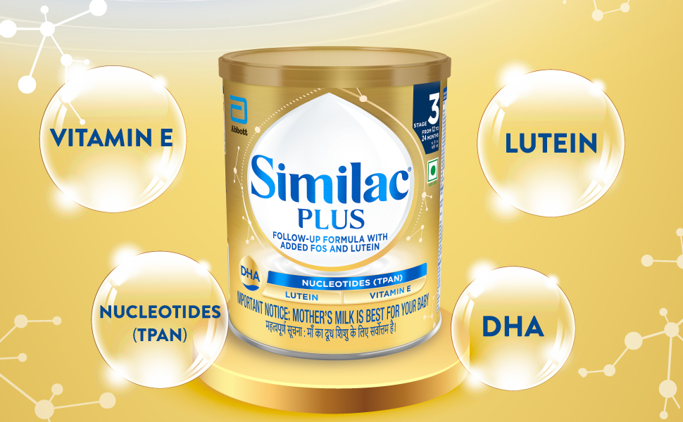 Similac Plus Stage 3 (12 to 24 Months) Follow Up Formula - 400g Tin Powder, Infant