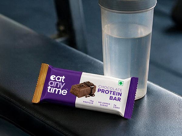 EAT Anytime Chocolate Protein Bar | No Added Sugar | 10g Protein per bar | Gut friendly | Low Calorie | Pack of 10 bar