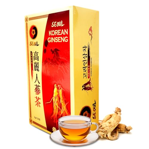 SEOUL Imported & Orignal korean ginseng tea | Ginseng roots granuals, Sugar | Modern taste | 3g X 30bags (90g) Pack