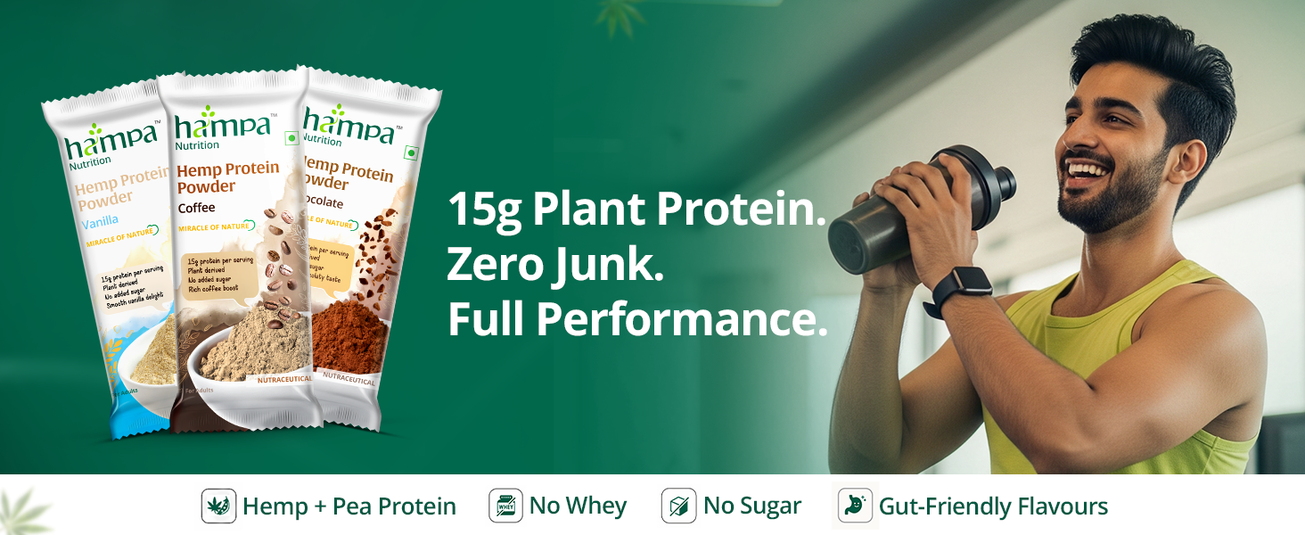 Hampa Hemp protein Bar 50g | Dark Chocolate Flavour | 10g Plant Protein | No Whey, Vegan Friendly | No Added Sugar, Sweetened with Dates | Anytime Snack with Edestine Protein | Pack of 3