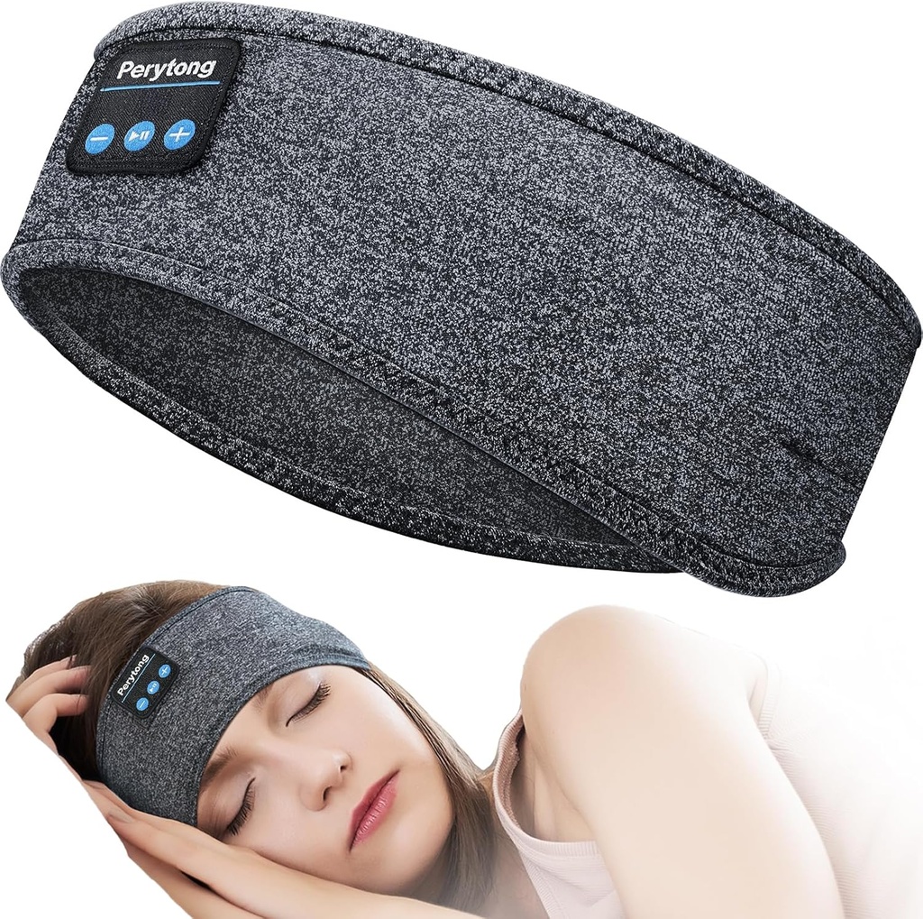 Perytong Schlaf Kopfhörer Bluetooth Stirnband, Sport Wireless Kopfhörer Musik Schlafgeräte mit HD-Stereo-Lautsprecher für Mama Frauen Teen Running Cool Gadgets Einzigartige Geschenke