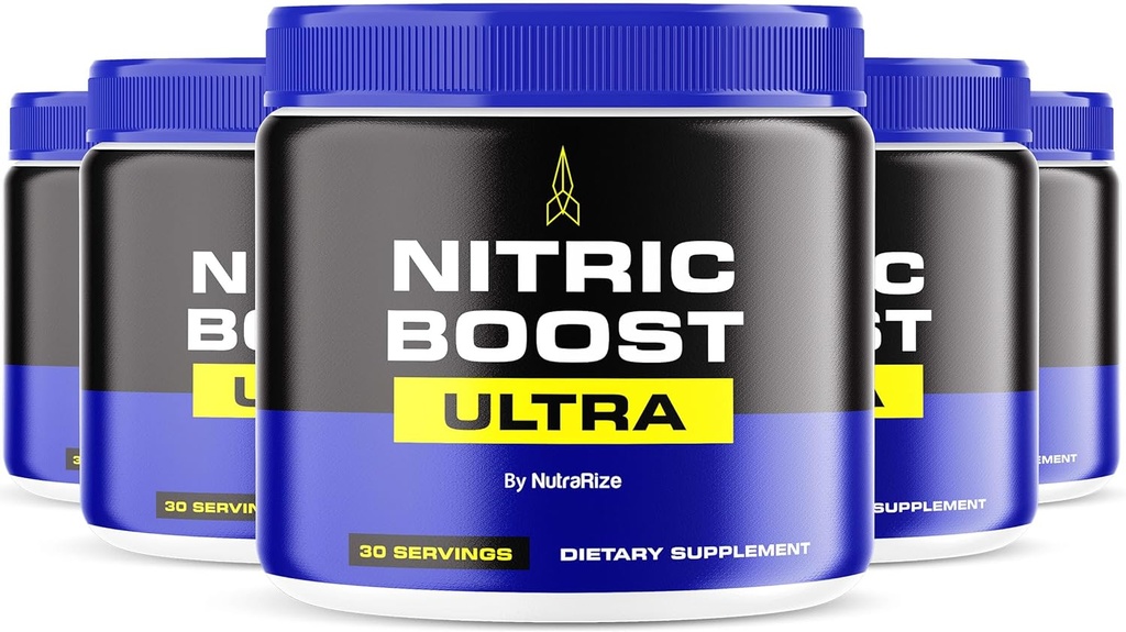 (5 Pack) Nitric Boost Ultra – Premium Daily Powder Blend in einem Jar, gehandhabt, um Energie zu erhalten, natürliche Zirkulation zu unterstützen und Sie gehen, offizielle Bewertungen (150 Servietten)