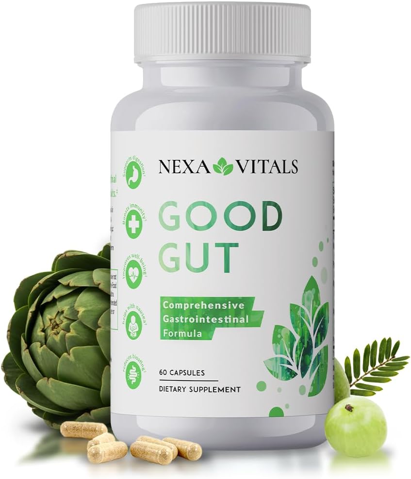 Gut - Verdauung Unterstützung Kräuter Gut Gesundheit - Förderung gesunden Bowel Bewegungen, reduzieren Bloating & Boost GI Beweglichkeit w/Triphala & Artichoke Extract - 60 Kapseln