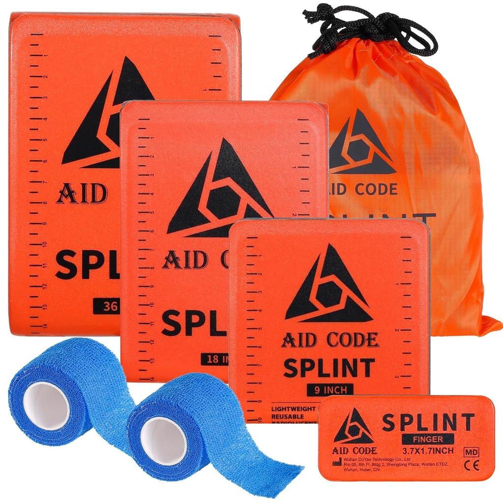 First Aid Splint 36" X 4.3",Emergency Splint Kit für Arm Leg Broken Bones Fracture,Ideal für Sport, Home, Erste Hilfe Refill und Haustiere (4 Packung Combo)