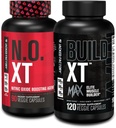 Jacked Factory N.O. XT Nitric Oxid Supplement (90 Count) & Build XT Max Elite Muscle Builder (120 Count)