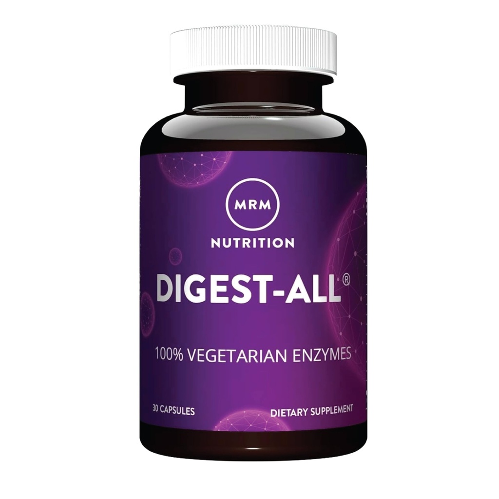 MRM Nutrition Digest-All ® | Verdauungsenzyme | Verbesserte Verdauung und Absorption | Lactase + Amylase + Lipase | Kann helfen mit Blähungen und Gas | 100% vegetarisch | Glutenfrei | 15 Portionen