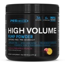 PEScience High Volume Stim-Free Pre Workout Pump Powder, Nitric Oxid Booster mit L Citrulline & L Arginine Nitrat, Non-Stim Preworkout für Männer und Frauen, 36 Scoops, Guava Ananas Punch