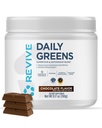 Revive MD Daily Green Powder Superfood (Chocolate) - Supergreens Powder zur Unterstützung von Energieniveaus - Grüner Saft, der die Faseraufnahme verbessert - Gemüse unterstützt Verdauung und Gutgesundheit