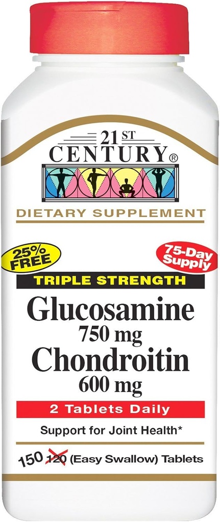 21St Century Triple Stärke Glucosamin und Chondroitin - 150 Tabletten