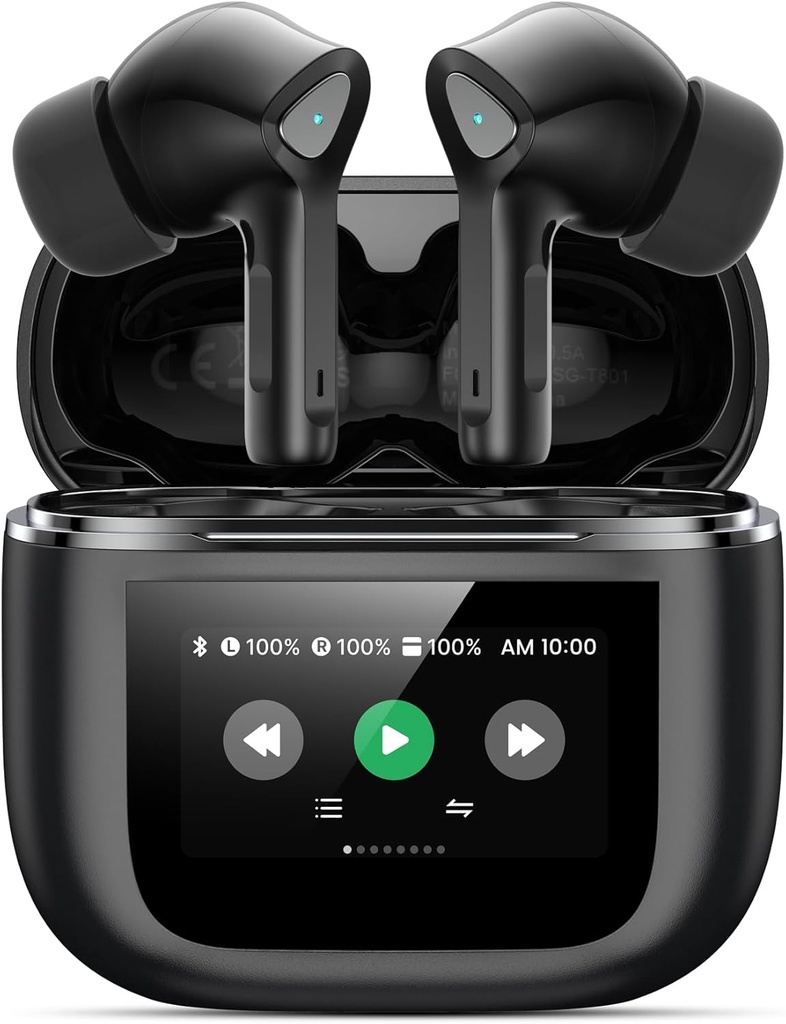 Wireless Earbuds Bluetooth 5.3 Kopfhörer 50H Playtime Deep Bass Stereo Ear Buds mit Mic IPX7 wasserdichtes Komfortlicht im Ohr Kopfhörer für Pad Android/iOS Telefone Geschenke für Frauen Männer