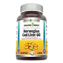 Erstaunlich Omega Norwegian Cod Liver Oil 1250 Mg Softgels Ergänzung | Omega-3, EPA, DHA, Vitamin A, Vitamin D & Vitamin E (Orange | 250 Count)