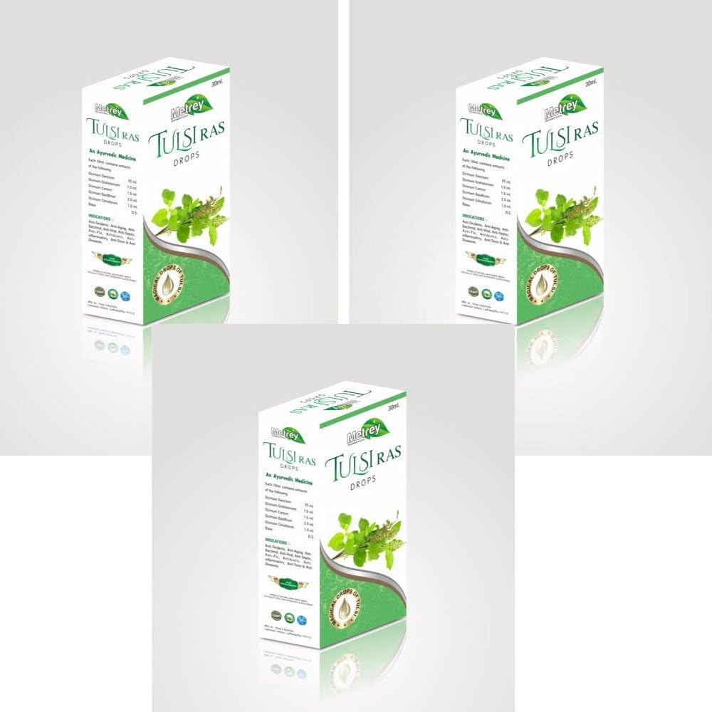 Metrey Tulsi Ras Drops Packung von 3 ( 3 *30 ml)