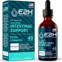 E2H Advanced Intestinal Support - Natural Intestinal Cleanse and Digestive Cleanse Supplement - Wormwood und Black Walnut Extract - Non-GMO, Vegan - 2 Fl Oz