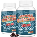 Liposomal Quercetin Phytosome, Quercetin mit Bromelain, Zink & Vitamin C, Bioactive Phytosome Complex, 20X Höhere Absorption - 120 Softgels