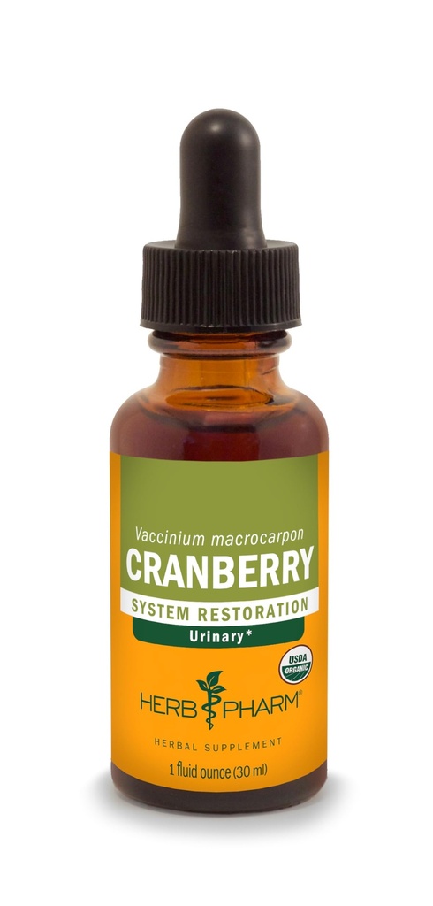 Herb Pharm Certified Organic Cranberry Liquid Extract für Urinary Tract Support - 1 Unze