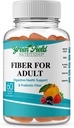 Greenfield Nutritions: Halal Fiber Gummies für Erwachsene aus Präbiotischer löslicher Chicory für Verdauungs- und Gutunterstützung, Immununterstützung, Non-GMO, Gelatin frei, Glutenfrei 60 Zähler, Halal Vitamine