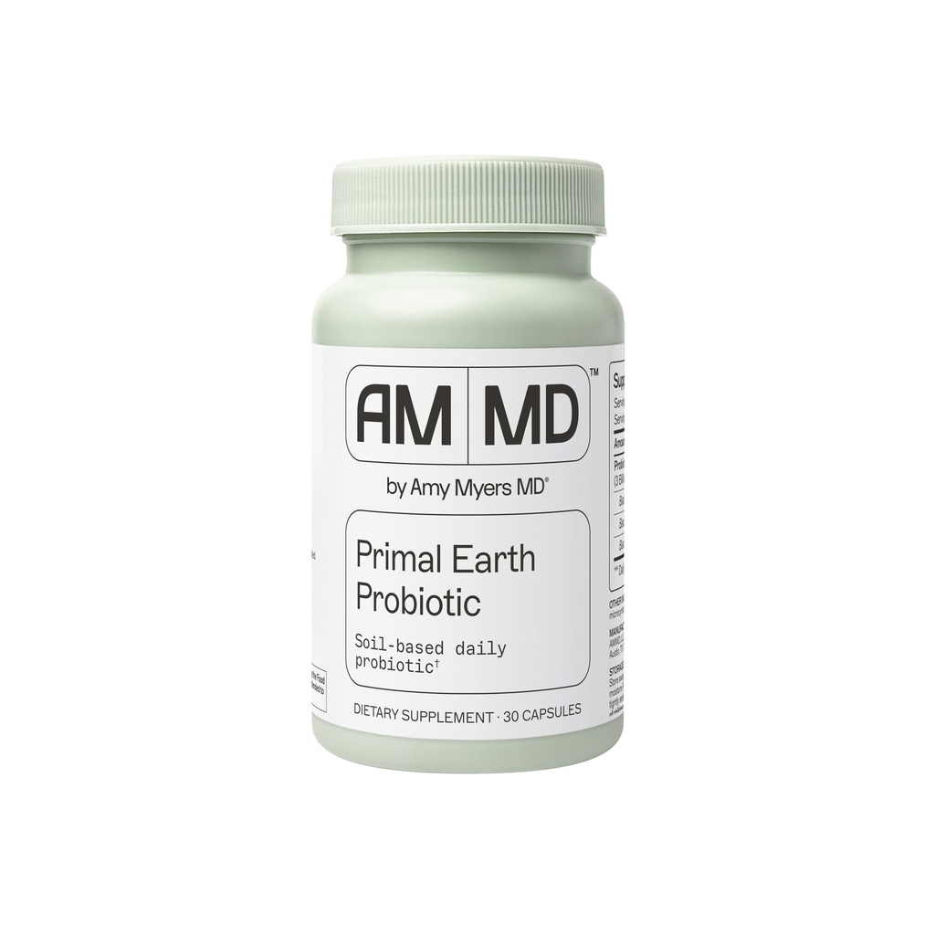 Amy Myers MD Primal Earth Probiotic - Verdauungs- und Immununterstützungsergänzung - Bodenbasiert Probiotic - Glutenfrei &amp; Non-Dairy - Paleo-Friendly Adult Health Supplement - 30 Kapseln