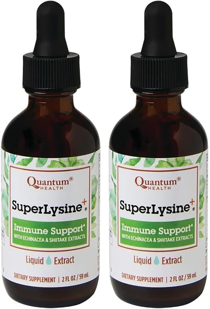 Quantum Super Lysine+ Liquid Extract 2 fl oz (59 ml) Flüssigkeit (Pack von 2)