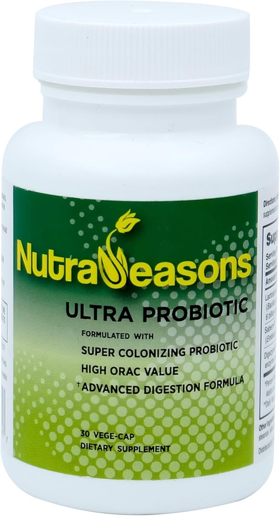 Ultra Probiotic Complex mit Bacillus koagulans, Digestive Multi Enzyme, Prebiotic Berries| Organic, Non GMO | 30 Veg Caps
