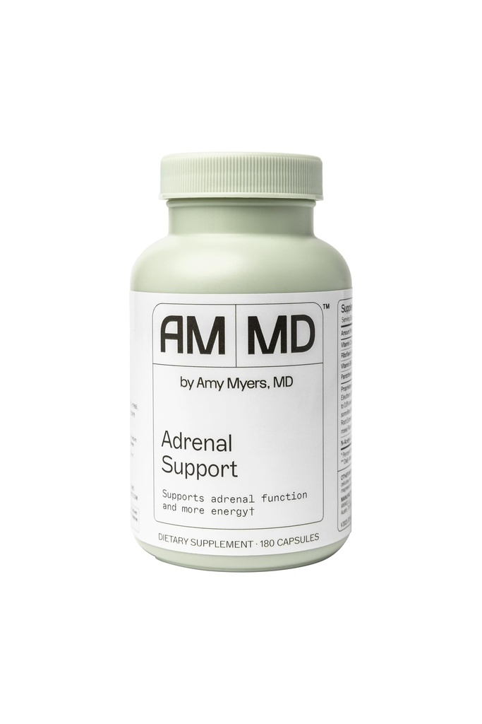 Amy Myers MD Adrenal Support - Adaptogene Kräuterergänzung mit Ashwagandha, Riboflavin, Vitamin B6 & More - Glutenfrei, Non-Dairy & Non-Soy - 180 Kapseln