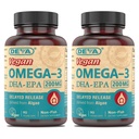 DEVA Vegan Omega-3 DHA-EPA, von Micro Algae, Delayed Release, 90 Vegan Kapseln (Pack von 2)