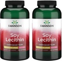Swanson Premium Marke Soy Lecithin Non-GMO 1.2 g 180 Sgels 2 Pack