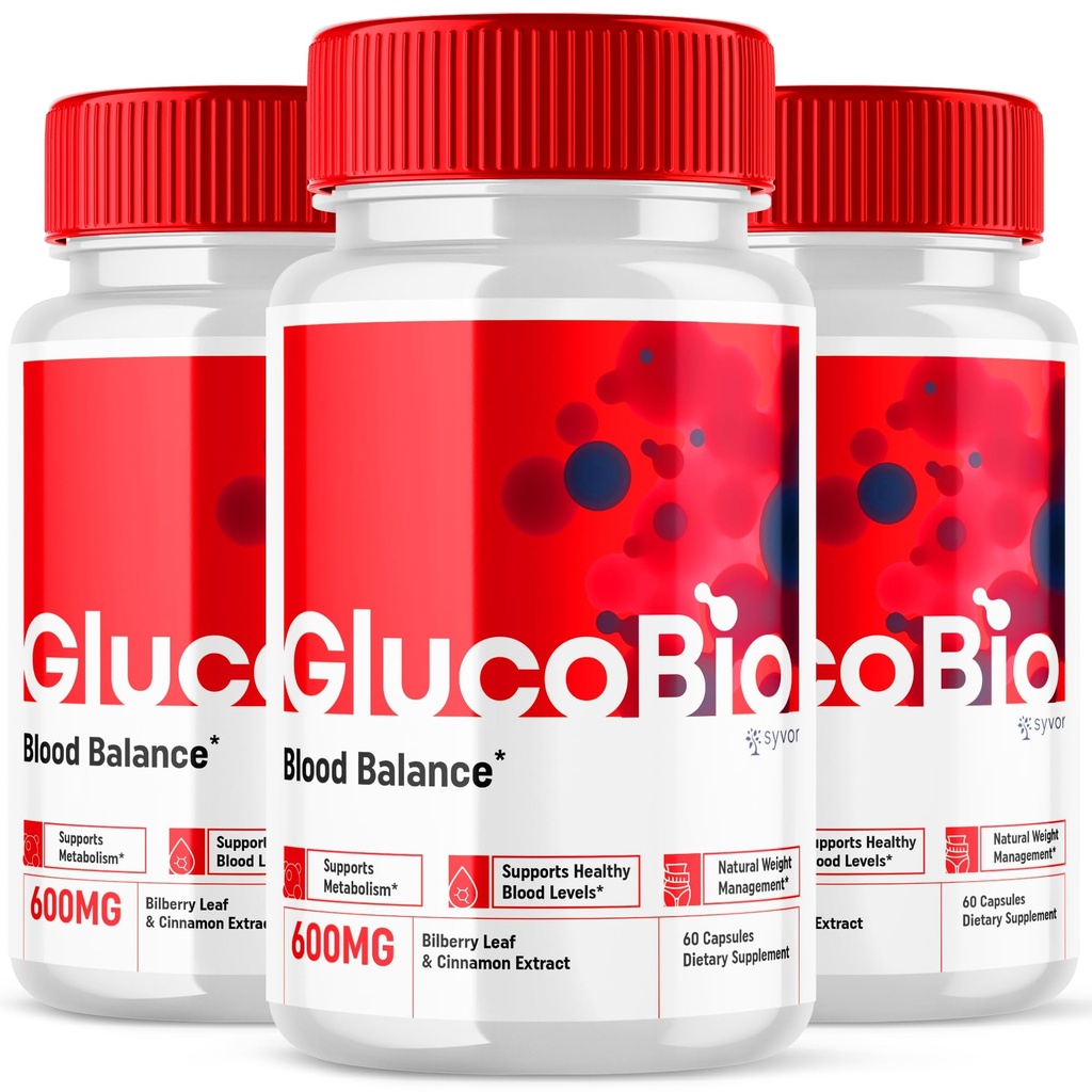 (3 Pack) Glucobio Kapseln, Gluco Bio Advanced Glyco Support Formel Pillen, Glucobio Extra Strength Supplement, Glucobio Natural Ingredients Glycogen Support, Gluco Bio Glycogen Bewertungen (180 Kapseln)
