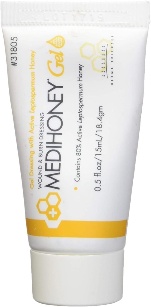 Verbesserte Medihoney Gel Wound und & Burn Dressing von Derma Sciences, 0.5 oz,