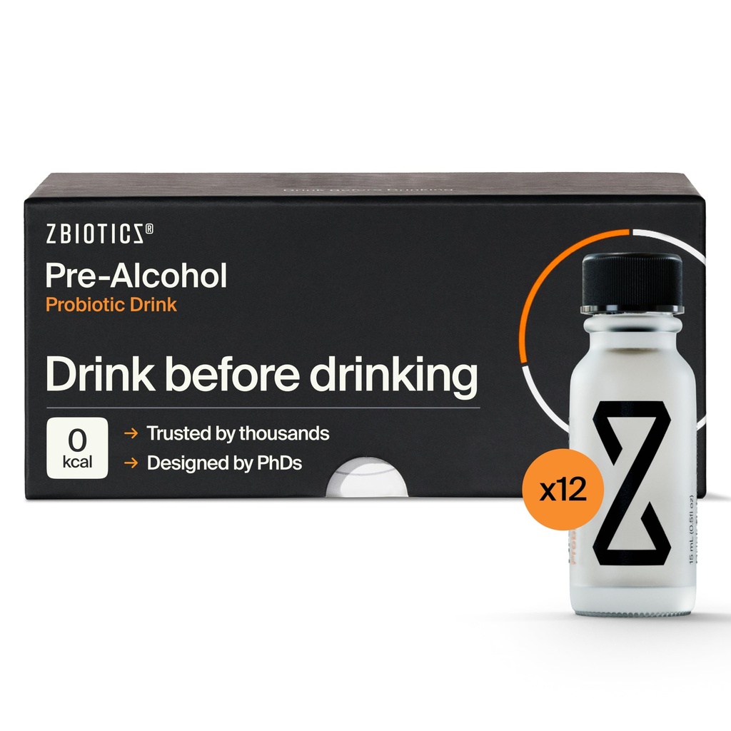 ZBiotics — Fühlen Sie sich besser nach dem Trinken, Wake Up Refreshed, Science-Backed, Patented Probiotic für einfachere Morgen, Reisen-Friendly, 12-Pack von 0.5 Fl Oz Flaschen