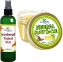 Jewelweed Topical Mist 8 Oz und Kräuterfuß Salve 4 Oz - Lösungen für Itch, um es einfacher zu machen, den Alltag zu genießen
