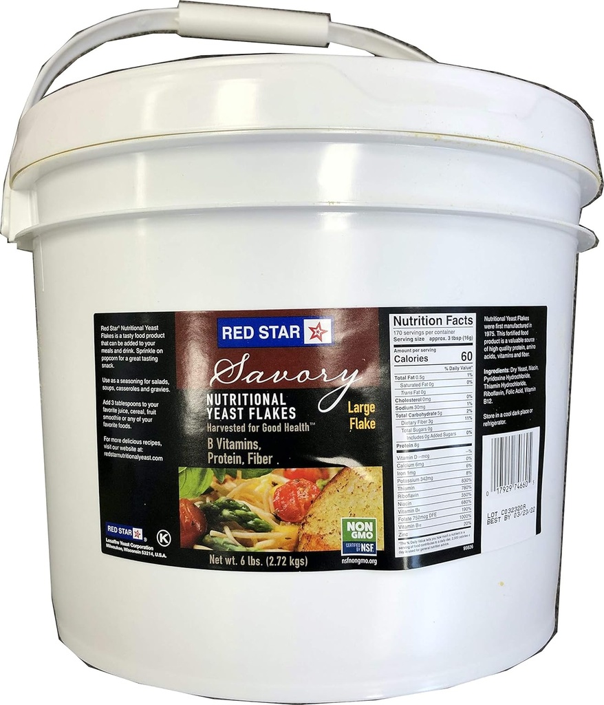 RED STAR Nutritional Large Hefe Flake, 6 Pfund