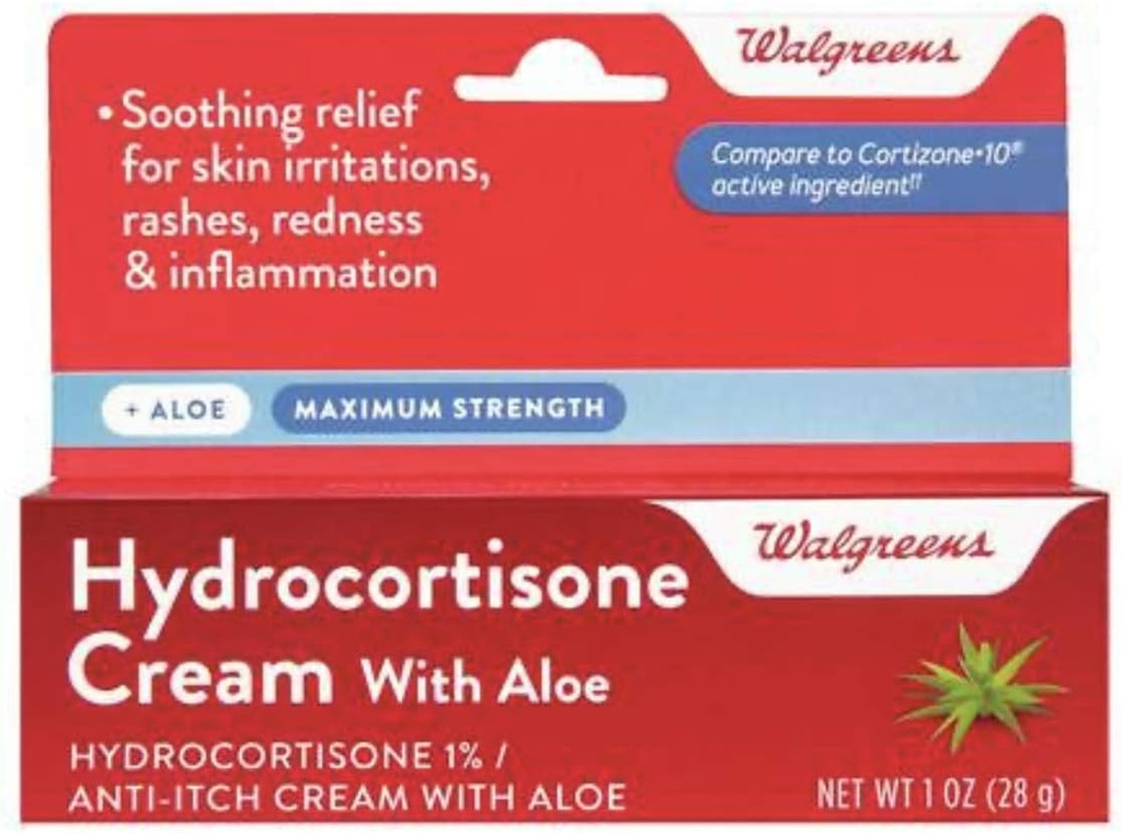 Walgreens Hydrocortisone with Aloe Cream 1% Maximun Strength