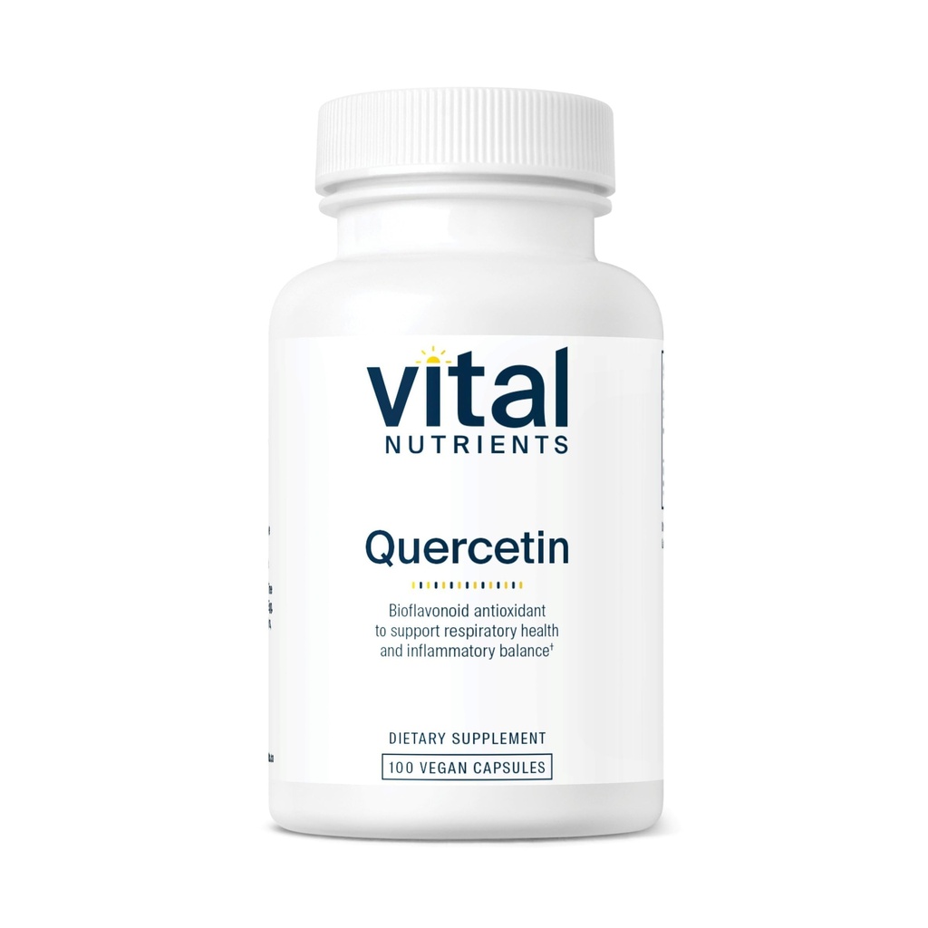 Vital Nährstoffe Quercetin | Vegan Quercetin Ergänzung mit Bioflavonoiden für Sinus, Respirator, Herz, und Immunfunktion Unterstützung | Gluten, Dairy, Soy Free | 500mg | 100 Kapseln