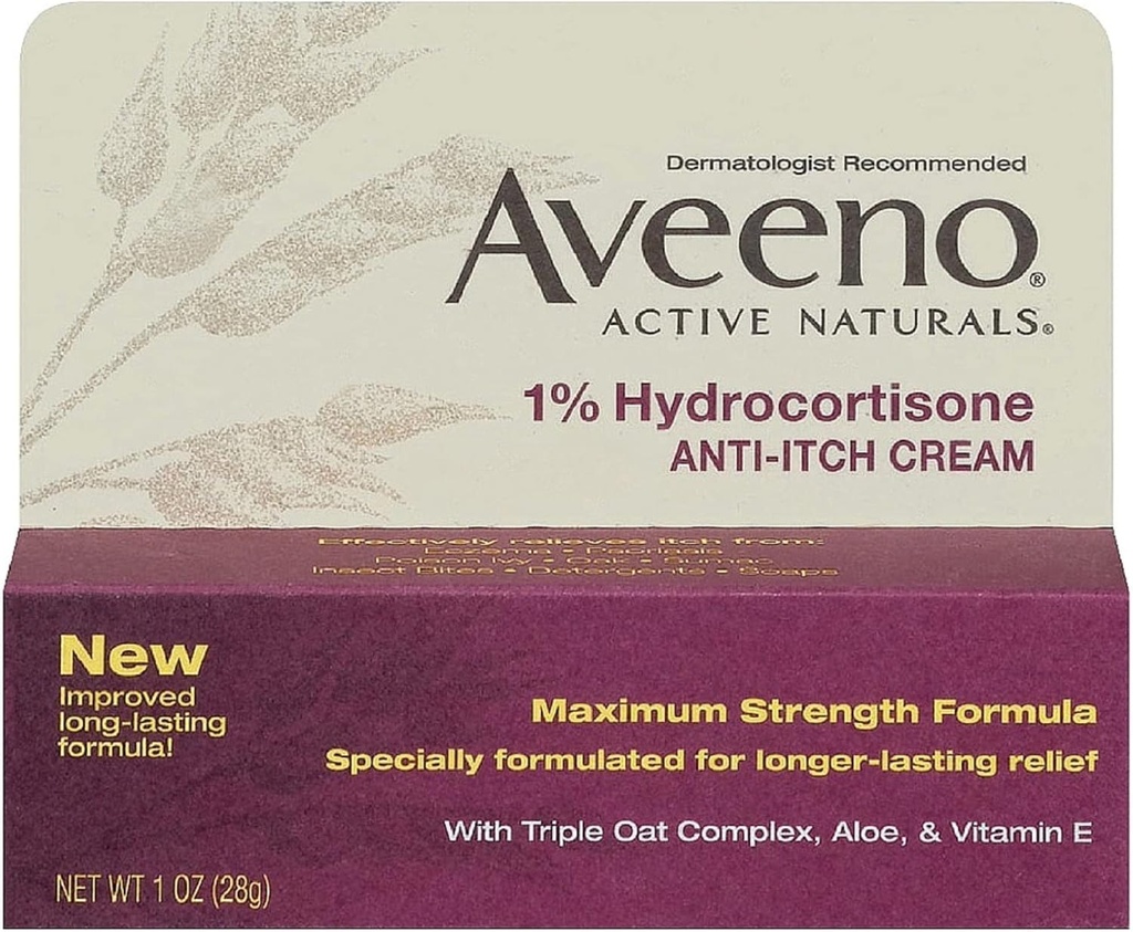 Aveeno 1% Hydrocortison Anti-Itch Cream, 1 Oz (Pack mit 3)