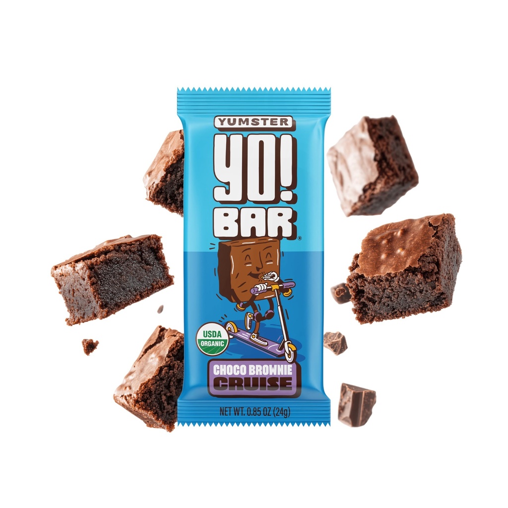 Yo! Bar von Bearded Brothers Vegan Organic Kids Bar, Schokolade (25 Bars) - Glutenfrei, Paleo und ganz 30 | Sojafrei, Non-GMO, Low Glycemic, No Sugar Added, Fiber + Whole Foods