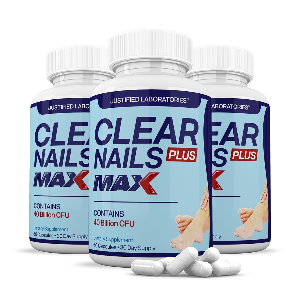 Justified Laboratories (3 Pack) Clear Nails Plus Max Pillen 40 Billion CFU Probiotic 60 Kapseln