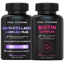 Vital Vitamine Multi Collagen Plus Pillen + Biotin Complex Pillen