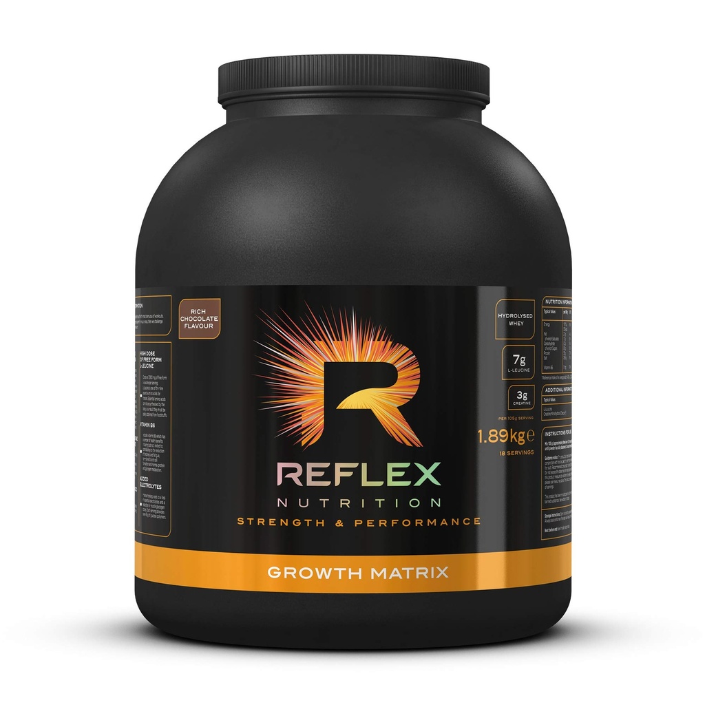 Reflex Ernährungswachstum Matrix Pulver Rich Chocolate 1.89 Kg