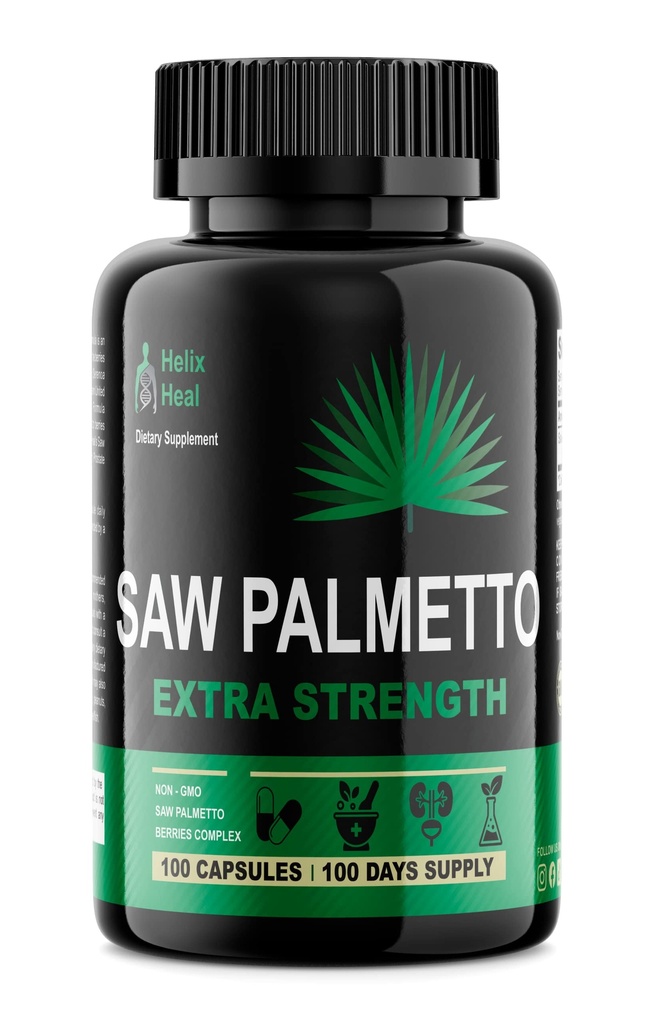 Saw Palmetto für Männer - Prostata-Gesundheitsergänzungsmittel für Männer Urinary Health - Natürliche DHT Blocker, 500mg Extra Strength Haar Regrowth Behandlungen - 100 Kapseln 3 Monate Versorgung