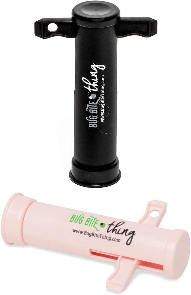 Bug Bite Thing Suction Tool - Bug Bites and Bee/Wasp Stings, Natural Insect Bite Relief, 2-Pack, 1 Schwarz/1 Pink