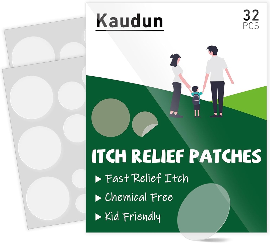 Itch Relief Patches, 32PCS 3 Größen Natürliche Biss Relief Aufkleber
