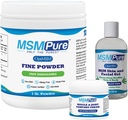 KALA HEALTH MSMPure Starter Bundle mit MSM Fine Powder 1lb, MSM Muscle & Joint Cream 2oz und MSM Gel mit Bio Aloe 8oz
